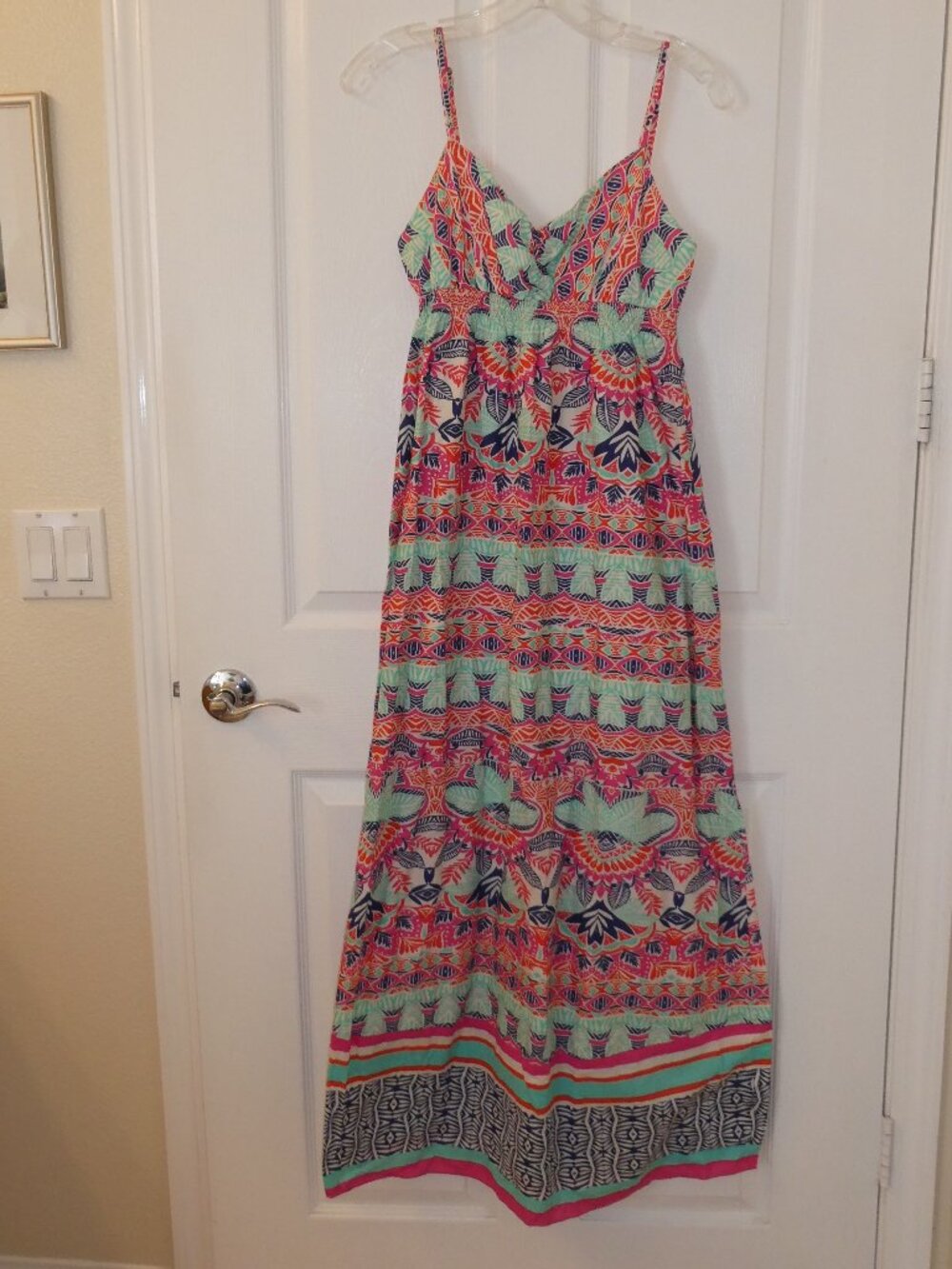 Aeropostale Aztec Print Muli-Color Maxi Sun Dress Size Medium